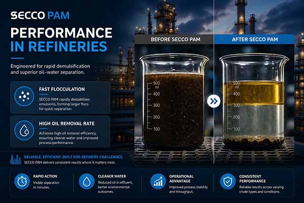 Het breken van de emulgeerde oliebarri&egrave;re - belangrijke technische analyse van polyacrylamide in olierijke afvalwaterbehandeling en olie-waterscheiding